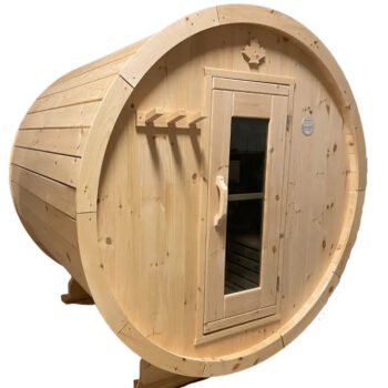 True North Saunas True North Canadian Made 2-4 Person 6' Long Outdoor Traditional Barrel Sauna