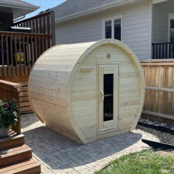 True North Saunas True North Schooner Canadian Made 2-8 Person Outdoor Traditional Barrel Sauna