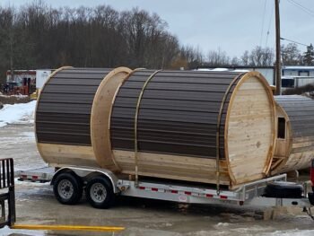 True North Saunas True North Canadian Made 6-8 Person 9' Long Outdoor Traditional Barrel Sauna