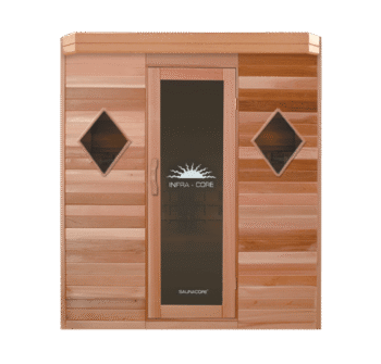 Saunacore INFRA-CORE™ Premium Dual Series Diamond Windows & Cedar Front