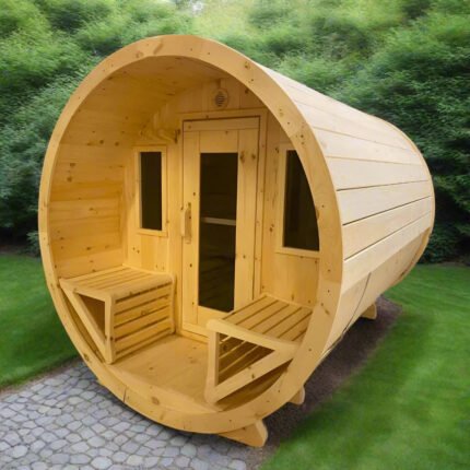 True North Saunas True North Canadian Made 8 Person 10' Long Outdoor Traditional Barrel Sauna