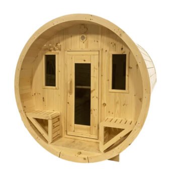 True North Saunas True North Canadian Made 4-6 Person 8' Long Outdoor Traditional Barrel Sauna