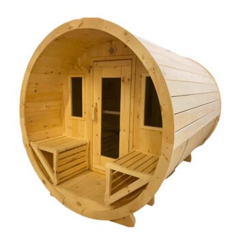 True North Saunas True North Canadian Made 6-8 Person 9' Long Outdoor Traditional Barrel Sauna